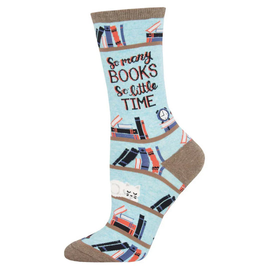Time for a Good Book Socks (Blue)