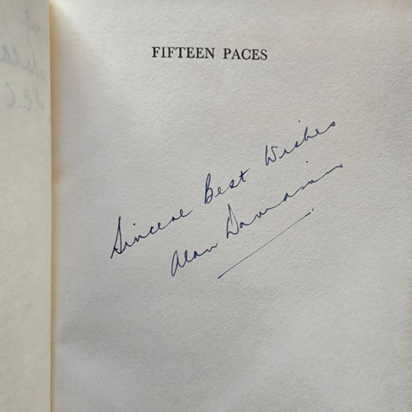 Fifteen Paces (1963) - SIGNED!