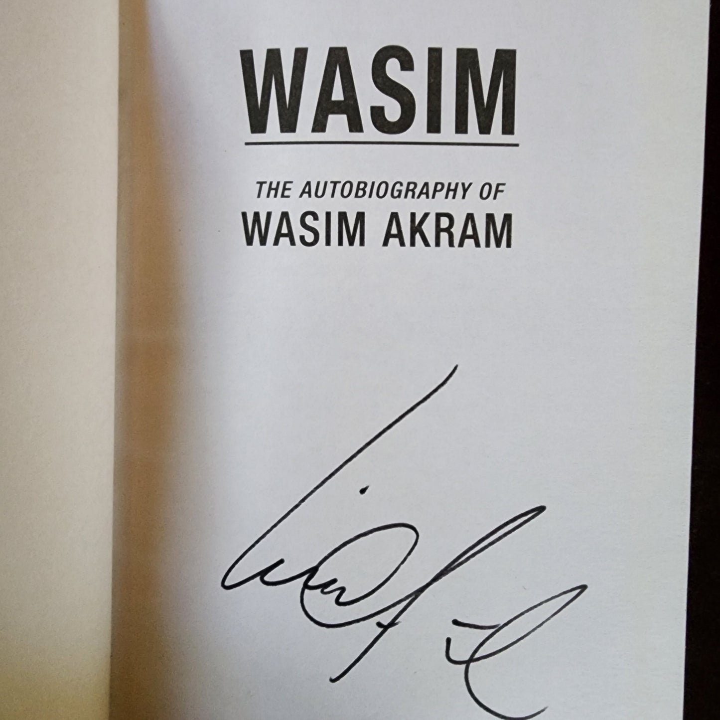 Wasim: The Autobiography of Wasim Akram (1998) - SIGNED!