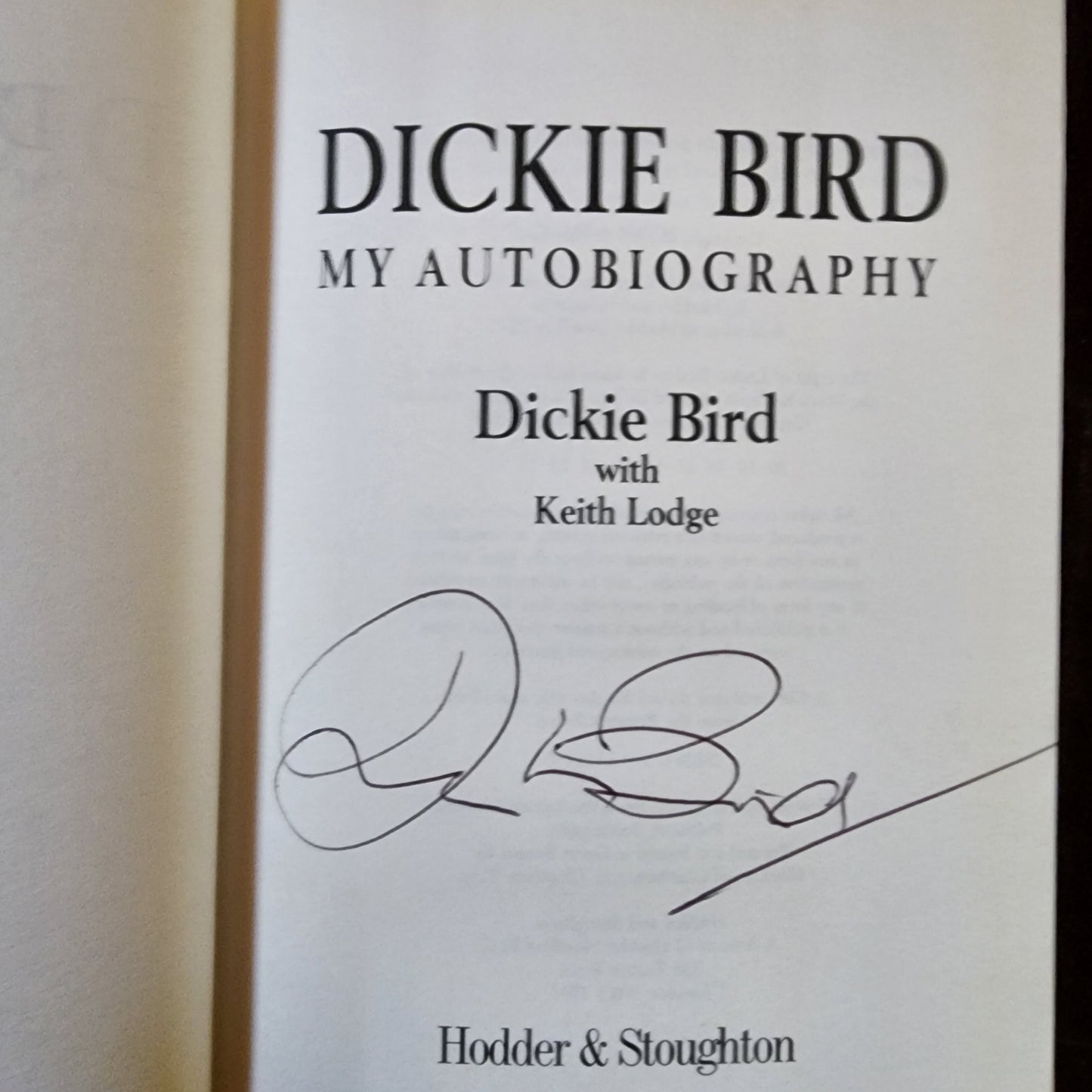 Dickie Bird: My Autobiography (1997) - SIGNED!
