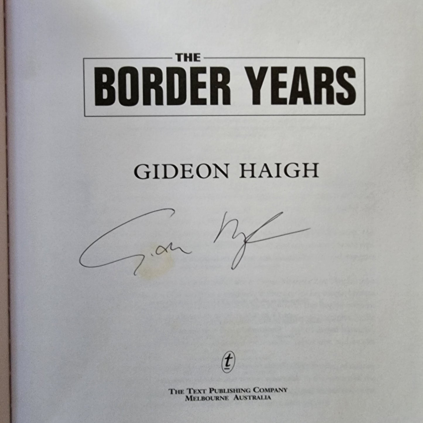 The Border Years (1994) - SIGNED!
