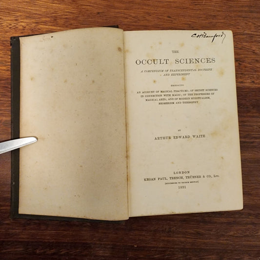 The Occult Sciences (1891 First Edition)