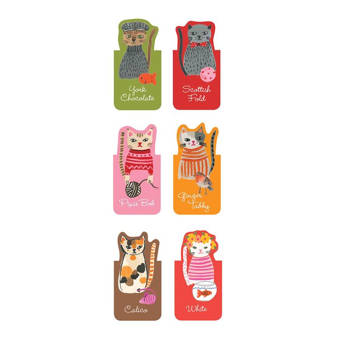 Cool Cats magnetic bookmarks