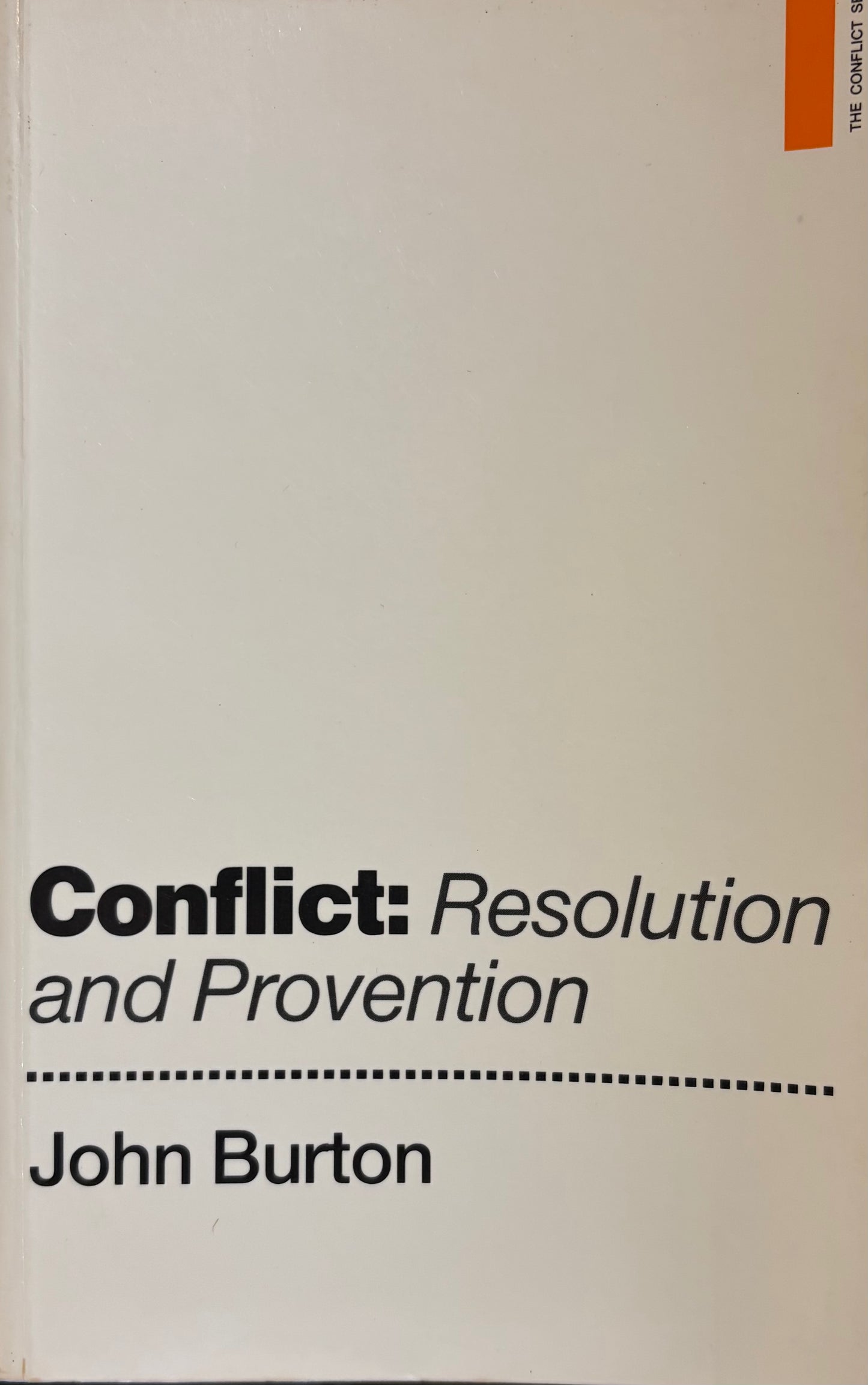 Conflict: Resolution and Prevention