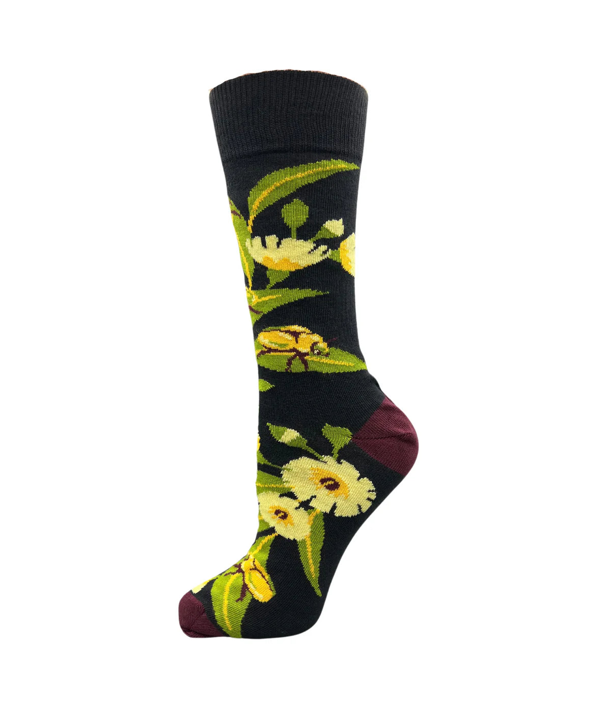 Christmas Beetles on Eucalyptus socks