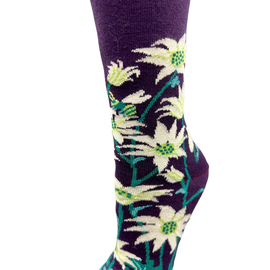 Flannel Flower Women's Crew Socks - Australian Botanical Range