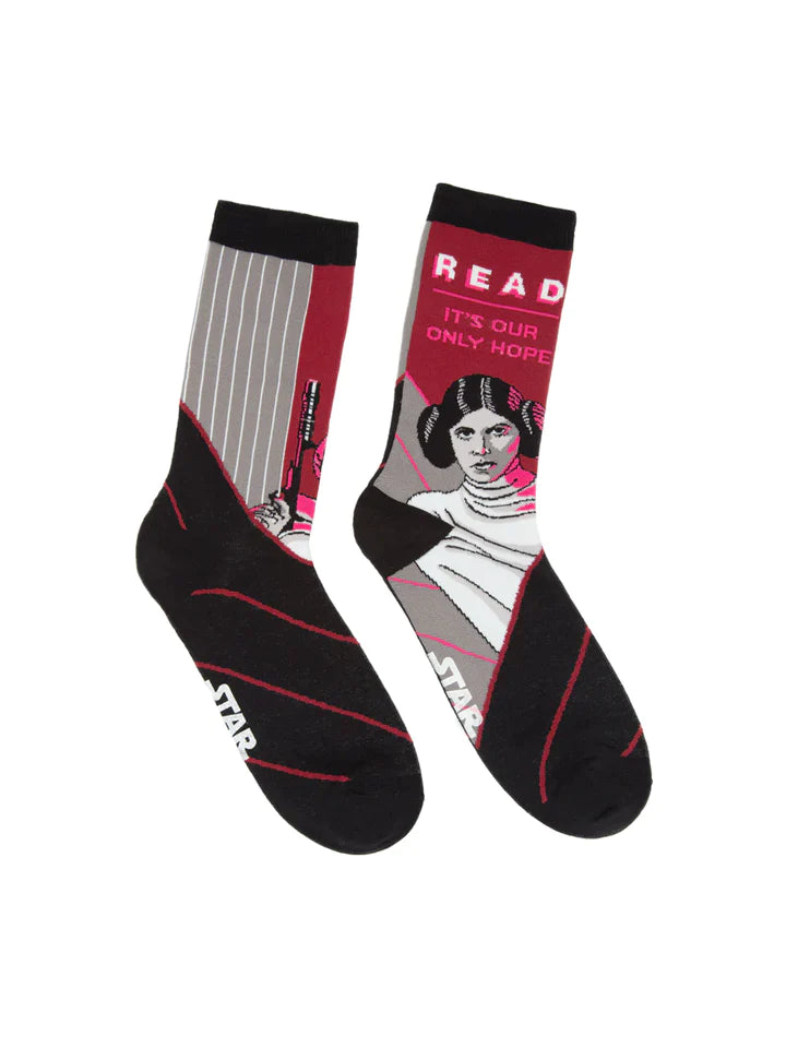 Star Wars Princess Leia READ - crew socks