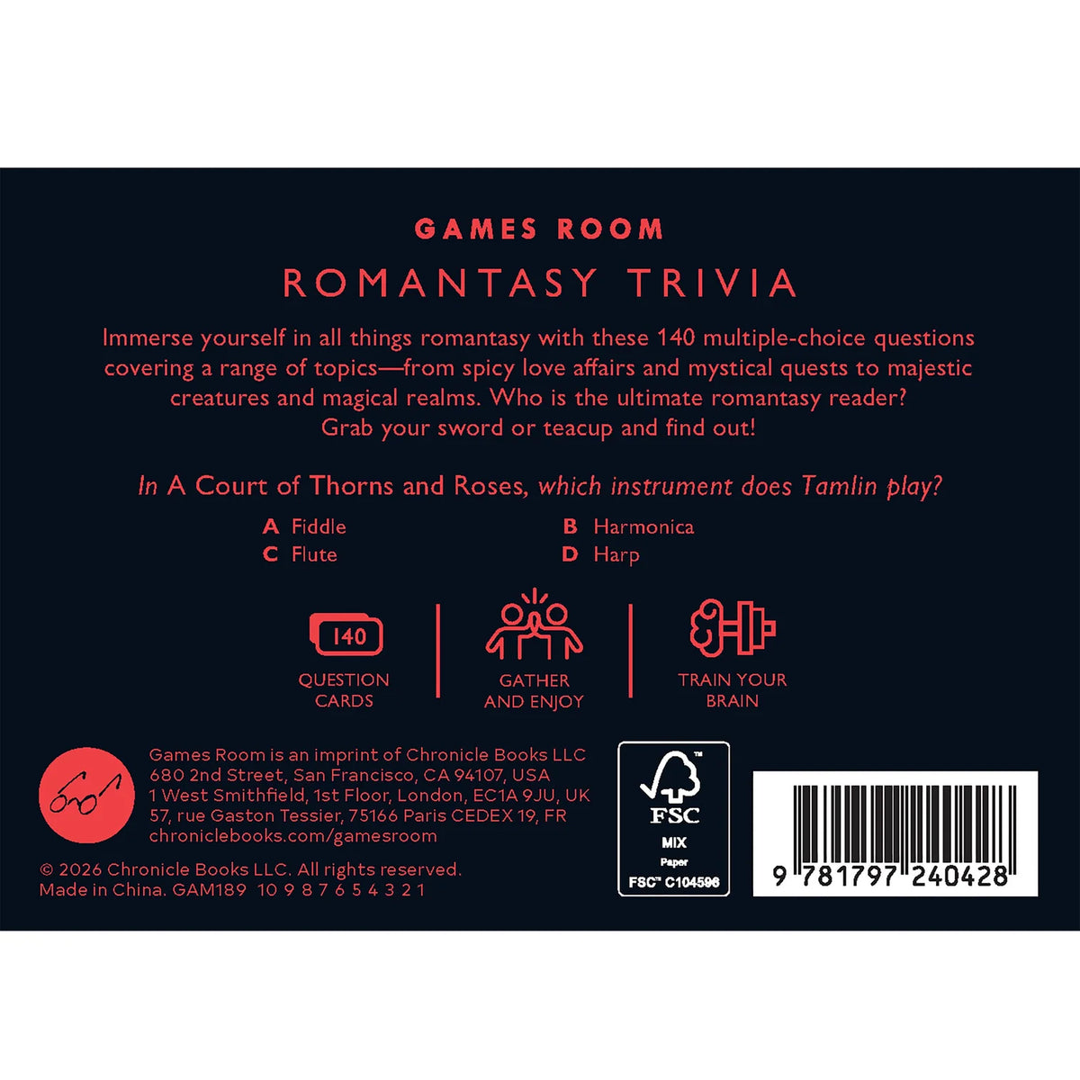 Romantasy Trivia Game
