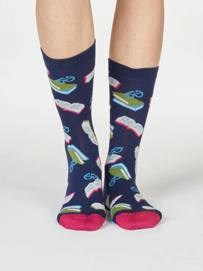 Bookworm socks (Blue)