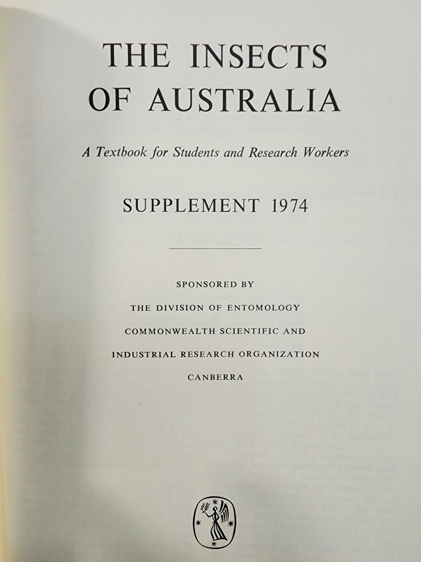 The Insects of Australia (1973) & Supplement (1974)