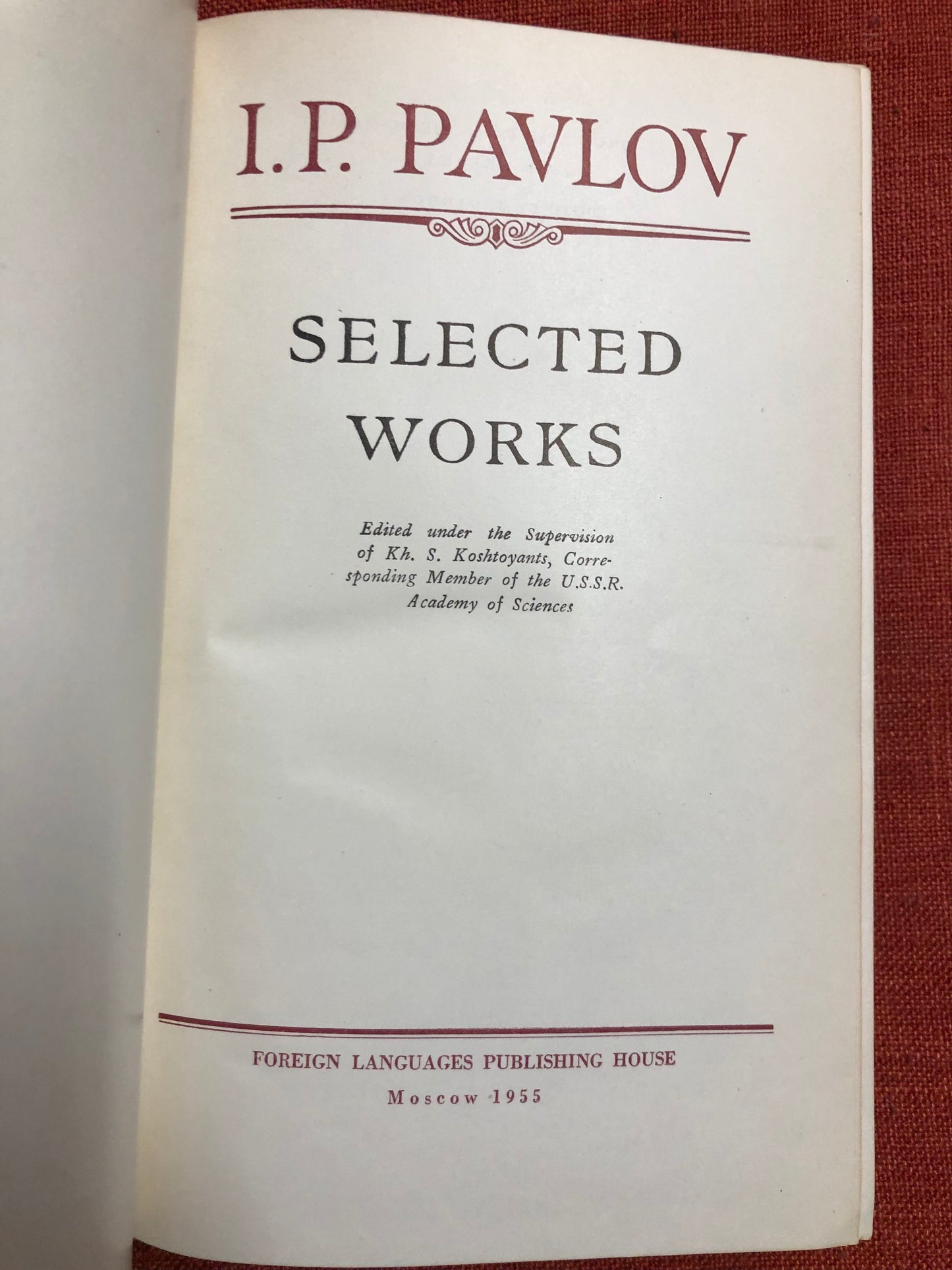 I. P. Pavlov: Selected Works