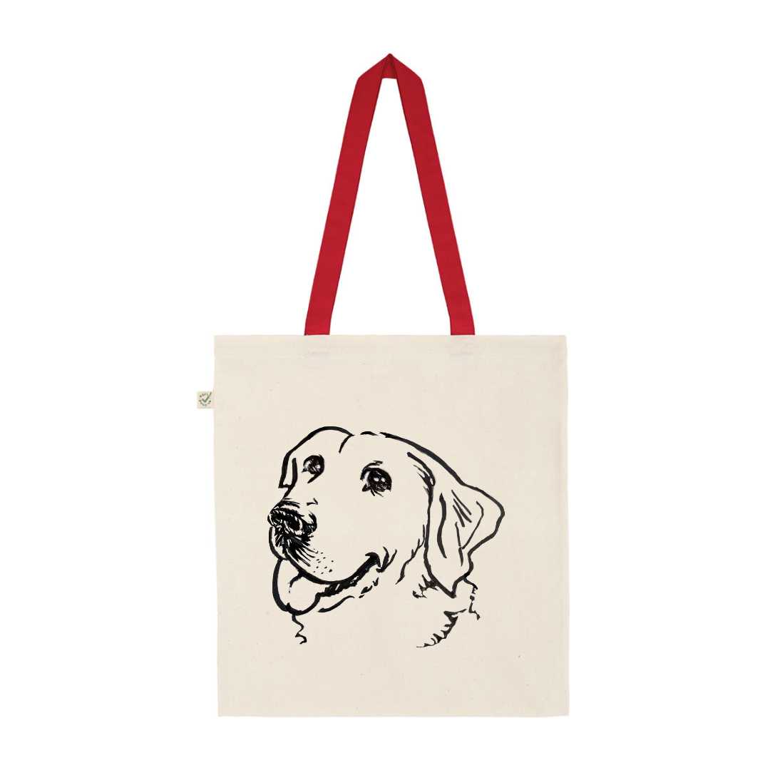 "Echo the bookshop dog" Earth Positive tote bag