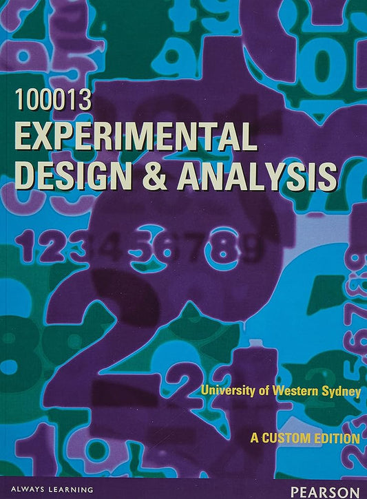 Experimental Design & Analysis 100013 cover image