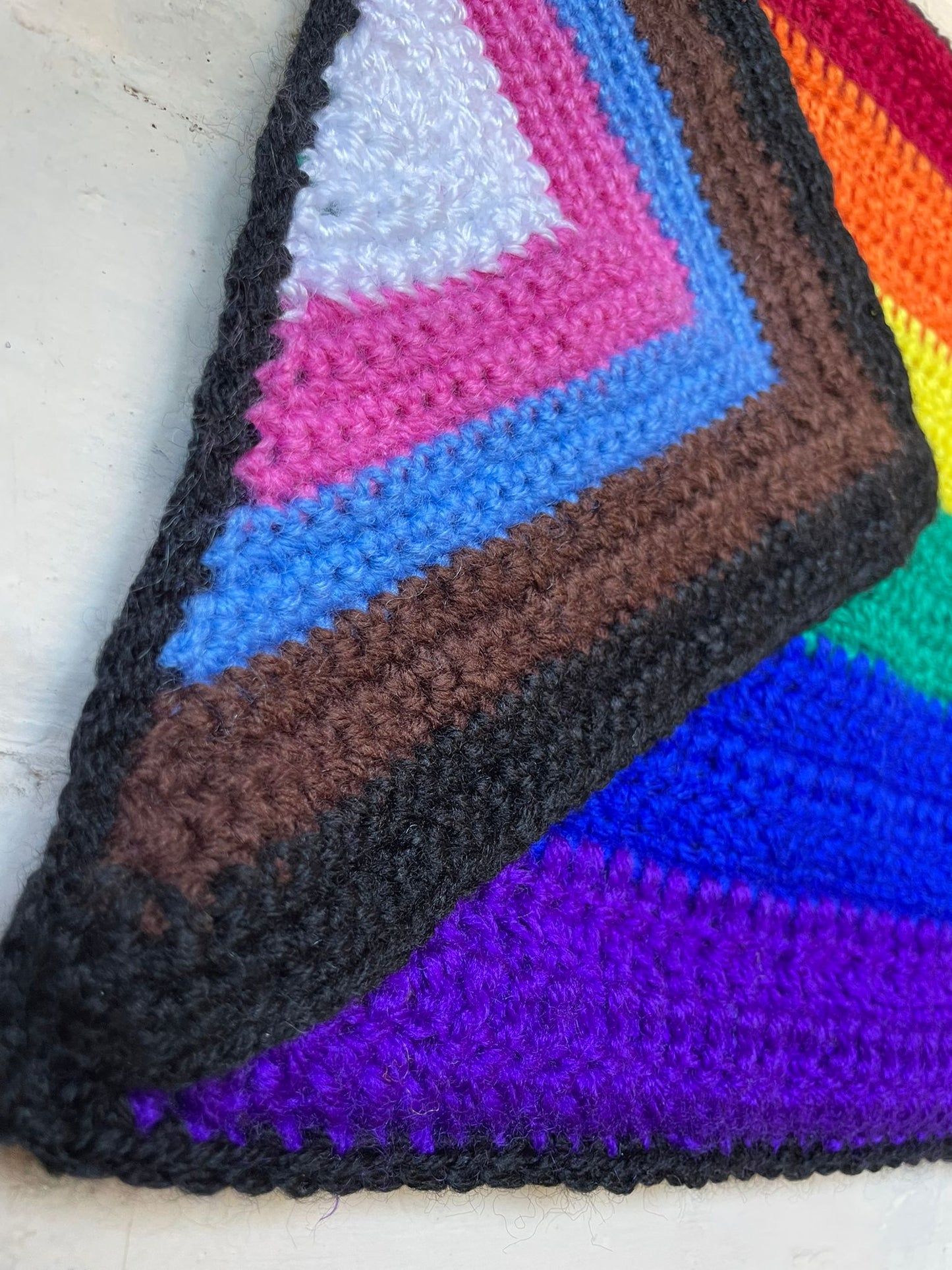 Hand-Crocheted Pride Flag