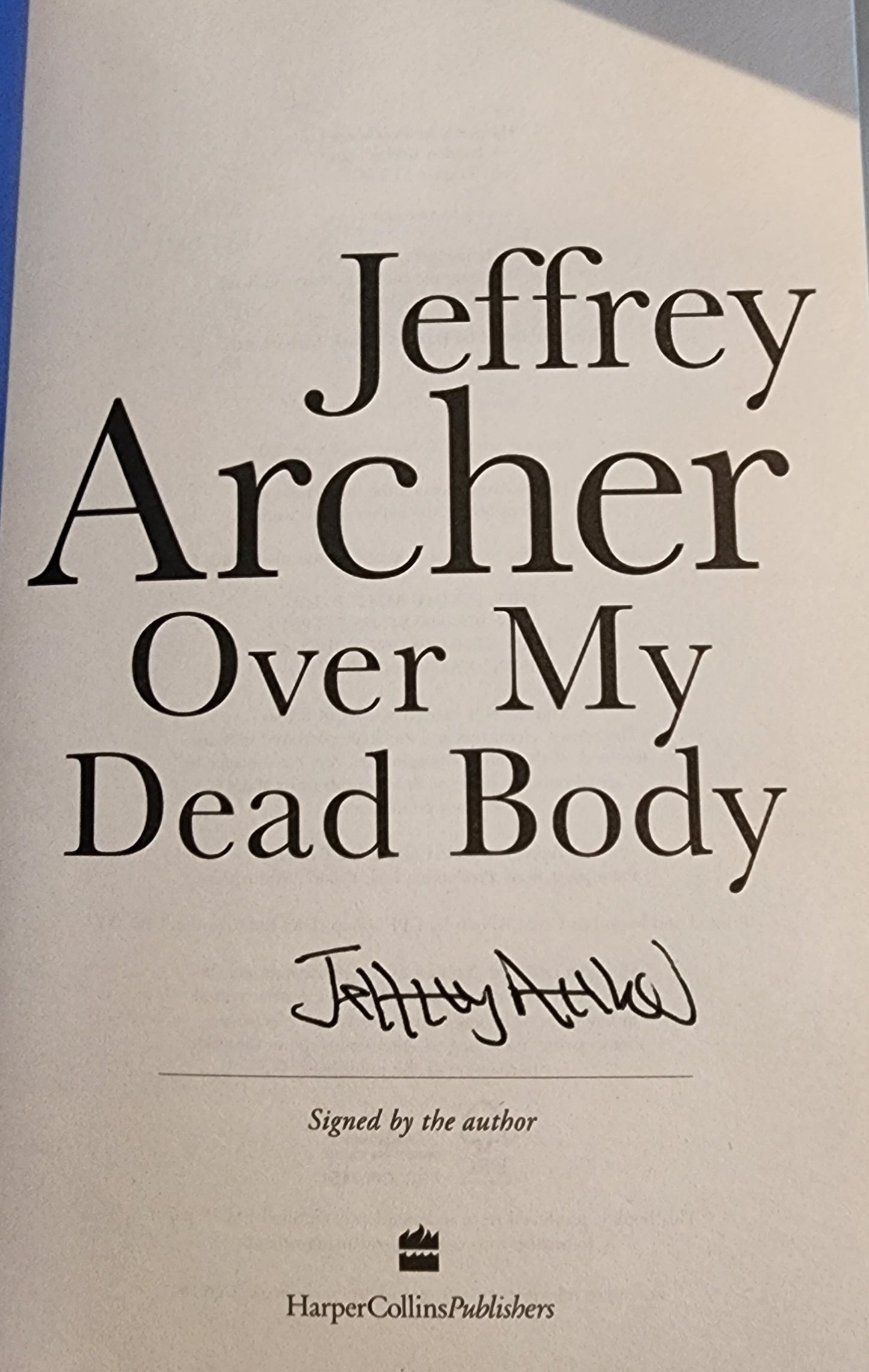Over My Dead Body - SIGNED!