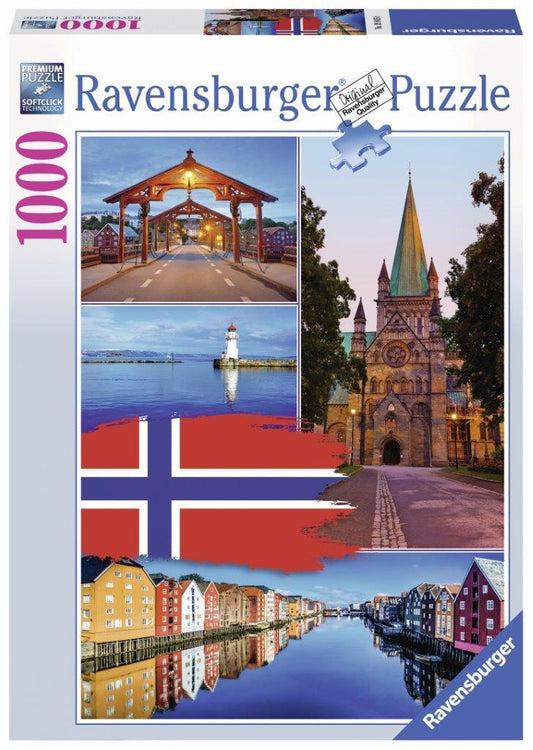 Trondheim collage jigsaw (1,000 pieces)