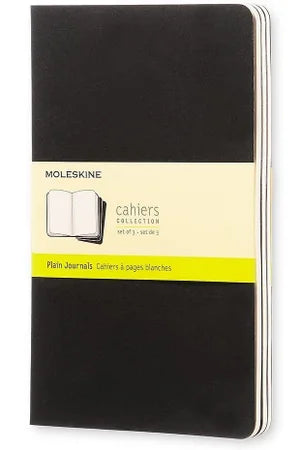 Moleskine Journal: Large, Plain (Set of 3)