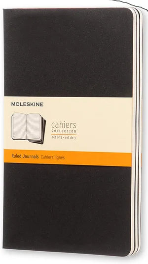 Moleskine Journal: Large, Ruled (Set of 3)