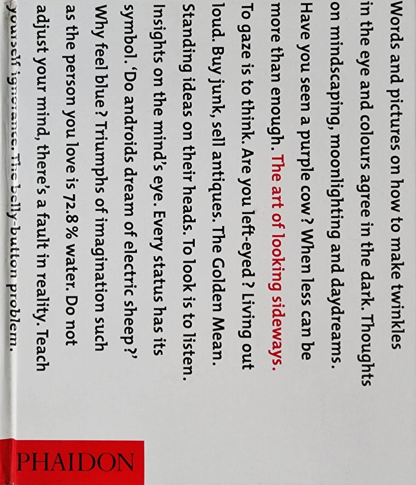 The Art of Looking Sideways