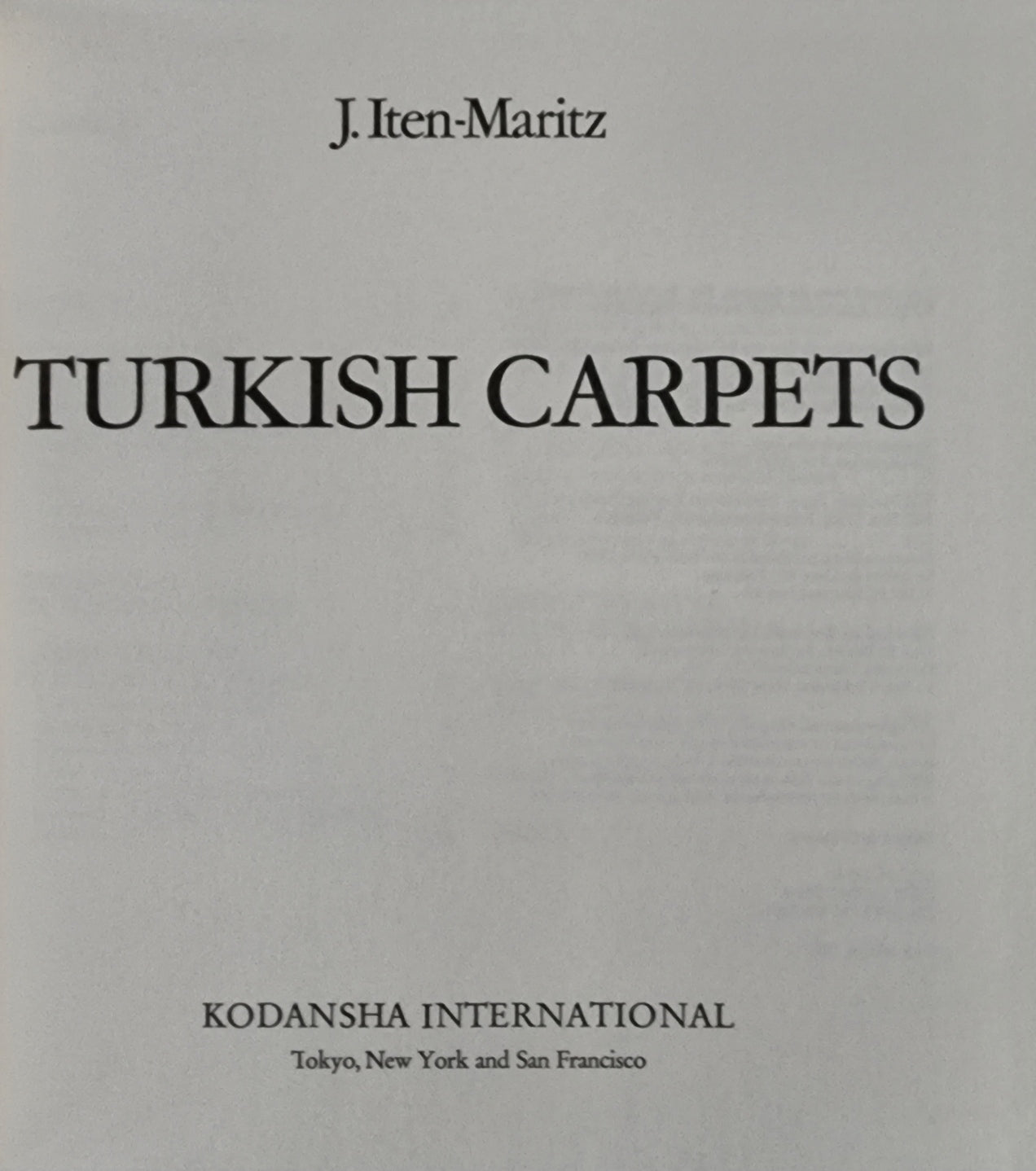 Turkish Carpets (1977)